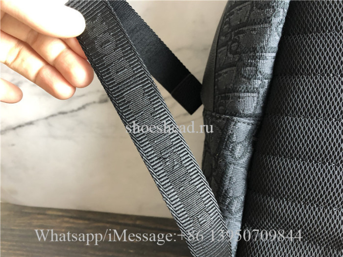Original Black Dior Oblique Nylon Twill Canvas Backpack