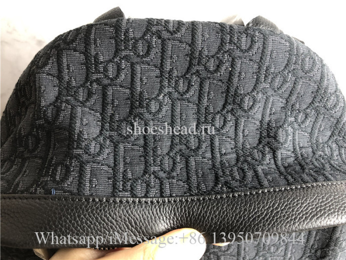 Original Black Dior Oblique Nylon Twill Canvas Backpack