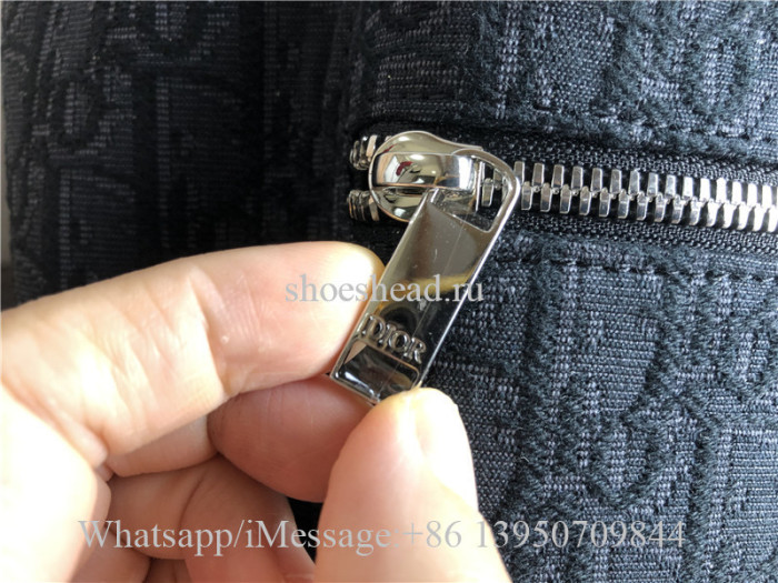 Original Black Dior Oblique Nylon Twill Canvas Backpack