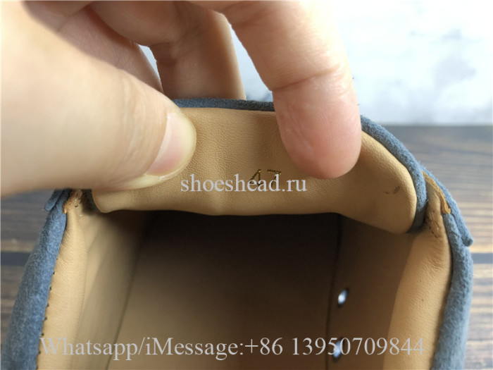Christian Louboutin Spike Low Top Sneaker Grey Suede