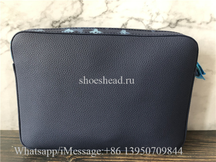 Original Louis Vuitton Trio Messenger Bag Light Blue M57840