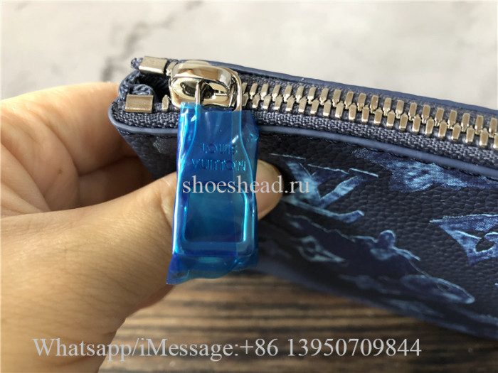 Original Louis Vuitton Trio Messenger Bag Light Blue M57840