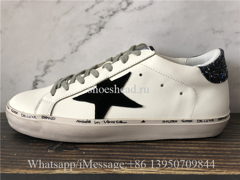 Golden Goose Deluxe Superstar Sneaker White Blue Crystal