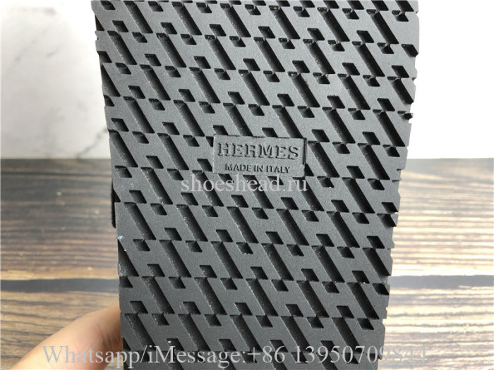 Hermes Black Suede Slide
