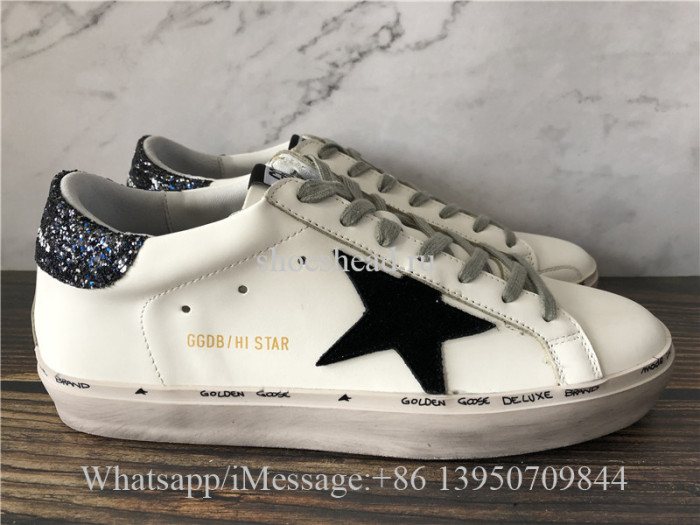 Golden Goose Deluxe Superstar Sneaker White Blue Crystal