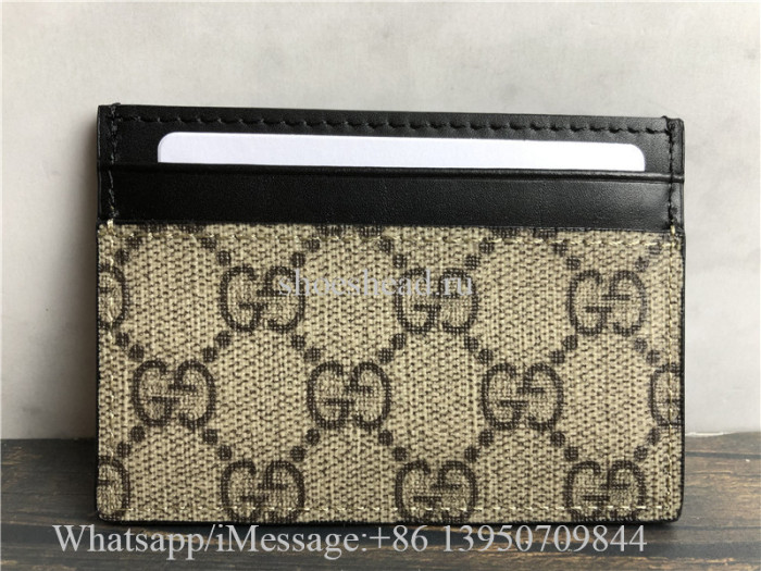 Original Gucci Bee Print GG Supreme Card Case
