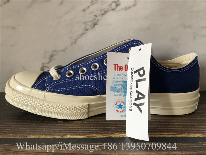 CDG Comme Des Garcons Play x Converse Chuck 70 Low Blue Quartz