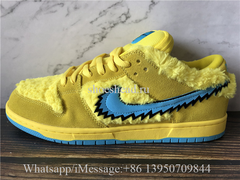 Super Quality Grateful Dead x Nike SB Dunk Low Bear Yellow