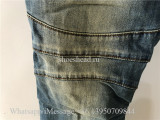 Balmain Light blue Distressed Slim-leg Jeans