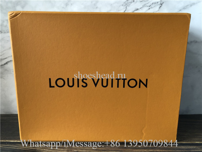 Super Quality Louis Vuitton Black Leather Monogram Eclipse Canvas Match Up High Top Sneaker