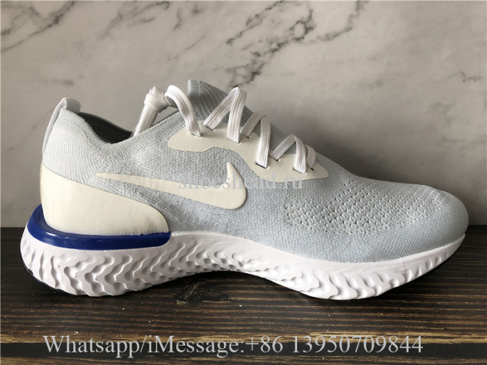 Nike EPIC React Flyknit Running White Blue