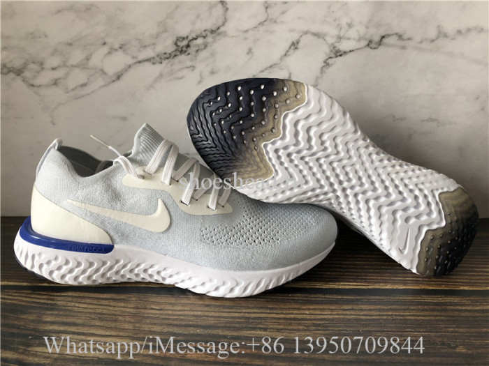Nike EPIC React Flyknit Running White Blue