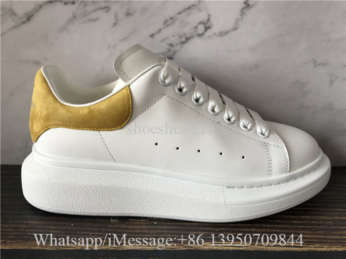 Super Quality Alexander McQueen Oversized Sneaker White Yellow Suede