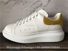 Super Quality Alexander McQueen Oversized Sneaker White Yellow Suede