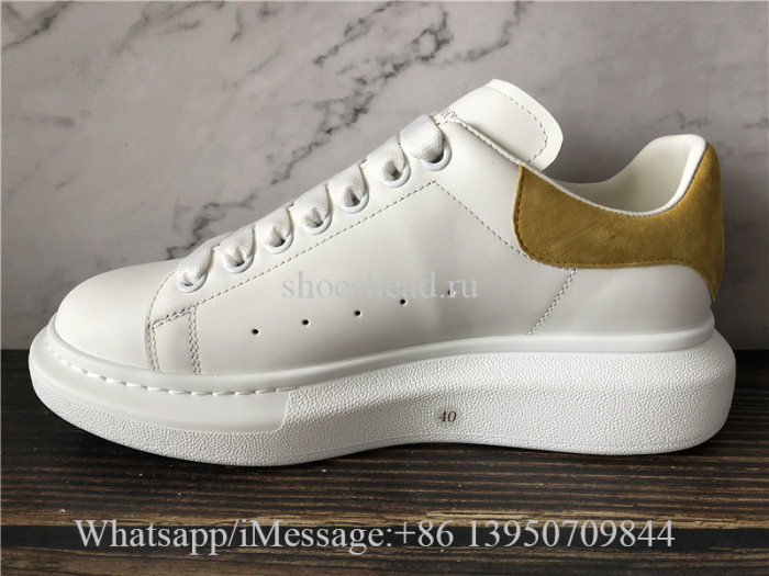 Super Quality Alexander McQueen Oversized Sneaker White Yellow Suede
