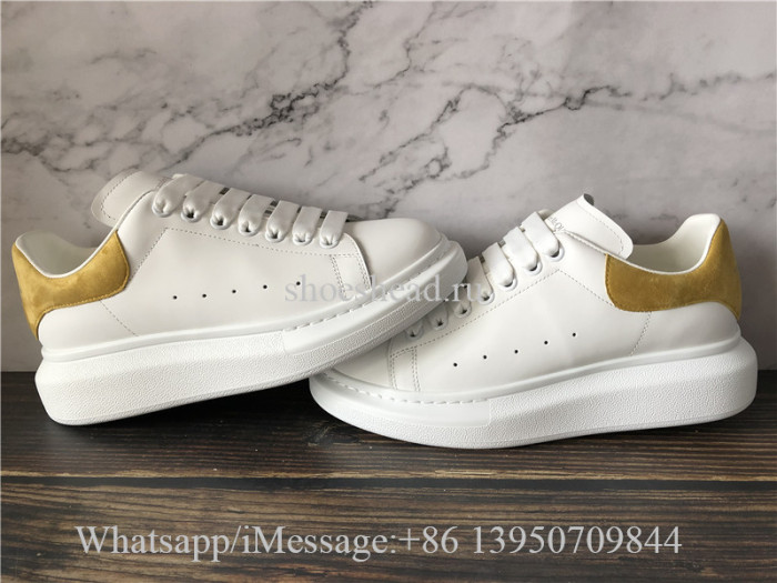 Super Quality Alexander McQueen Oversized Sneaker White Yellow Suede