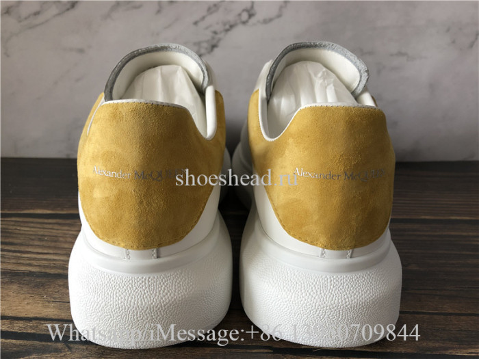 Super Quality Alexander McQueen Oversized Sneaker White Yellow Suede