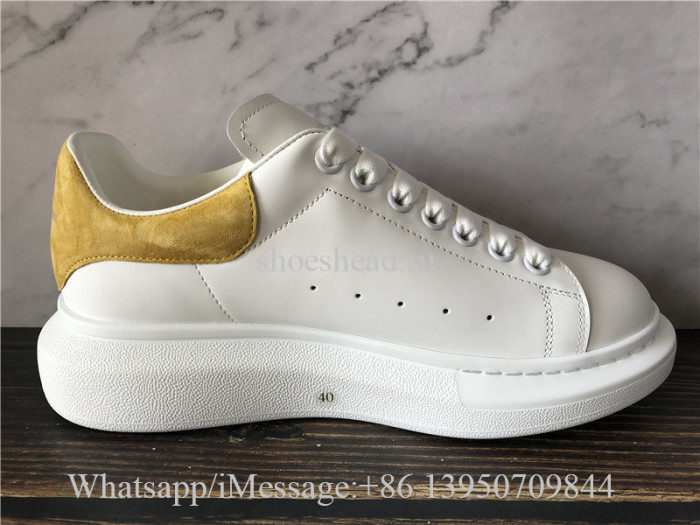 Super Quality Alexander McQueen Oversized Sneaker White Yellow Suede