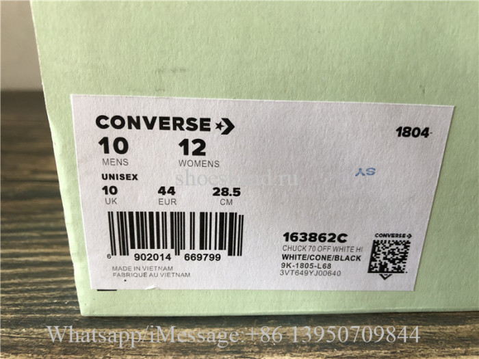 Off-White x Converse Chuck 70s White