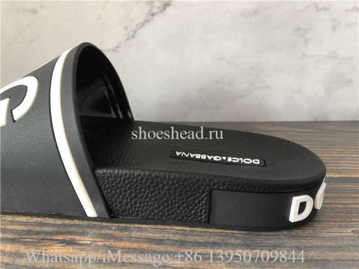 Dolce & Gabbana Black White Slide