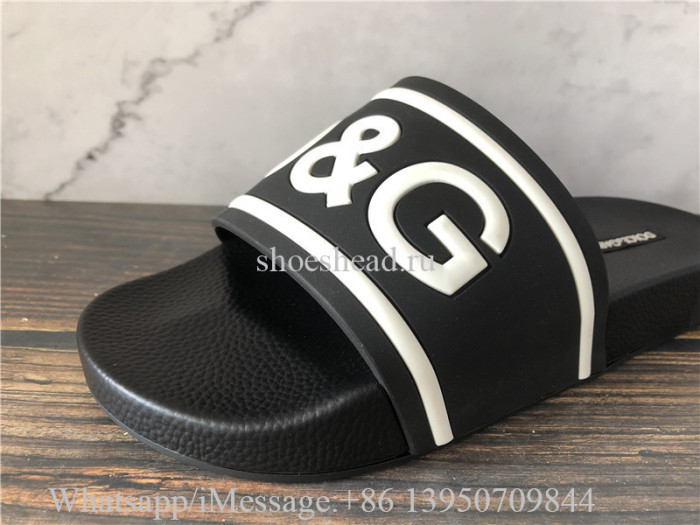 Dolce & Gabbana Black White Slide