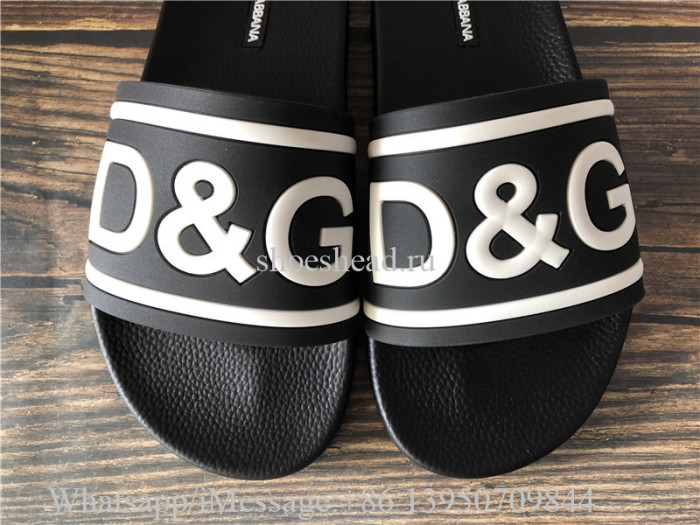 Dolce & Gabbana Black White Slide
