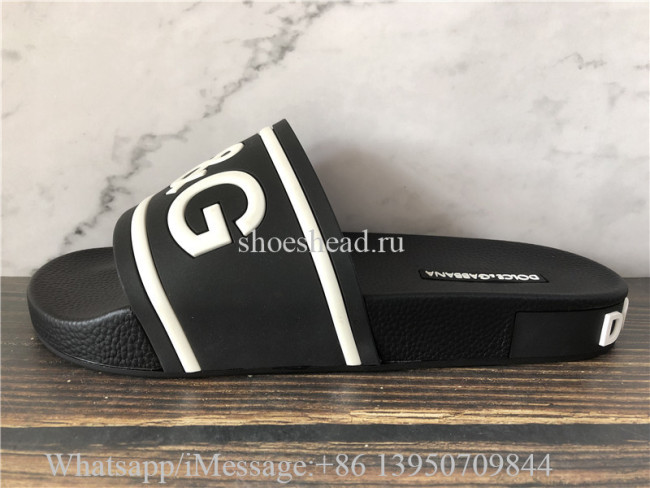 Dolce & Gabbana Black White Slide