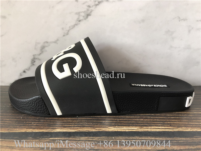 Dolce & Gabbana Black White Slide