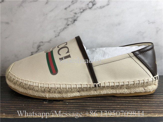 Gucci Logo Canvas Espadrille Shoes