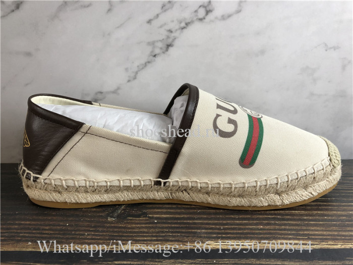 Gucci Logo Canvas Espadrille Shoes