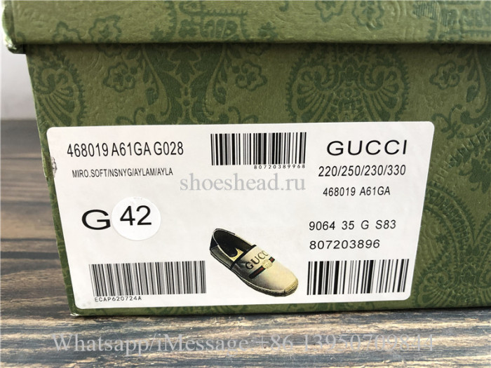 Gucci Logo Canvas Espadrille Shoes