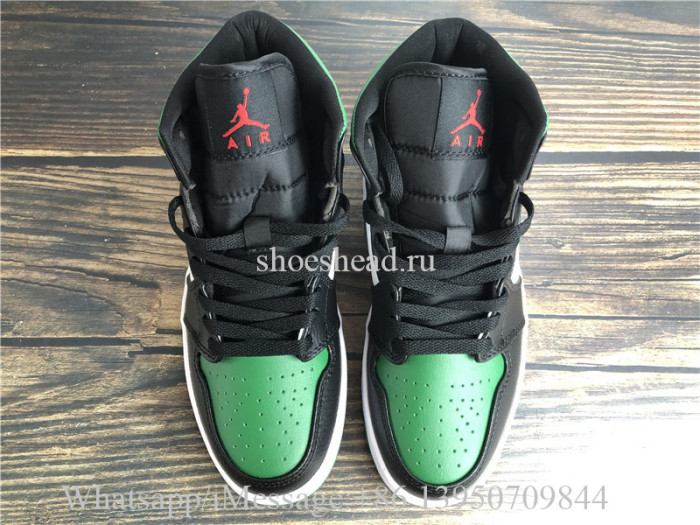Air Jordan 1 Mid Black Pine Green