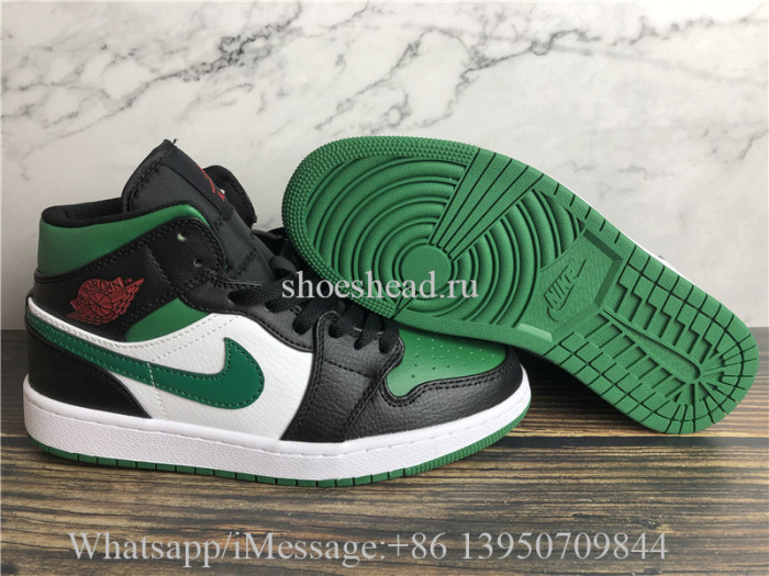 Air Jordan 1 Mid Black Pine Green