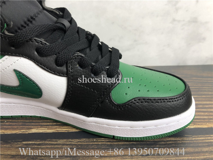 Air Jordan 1 Mid Black Pine Green