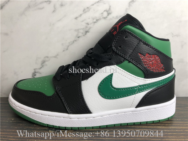 Air Jordan 1 Mid Black Pine Green