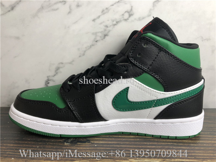 Air Jordan 1 Mid Black Pine Green