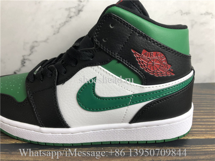 Air Jordan 1 Mid Black Pine Green