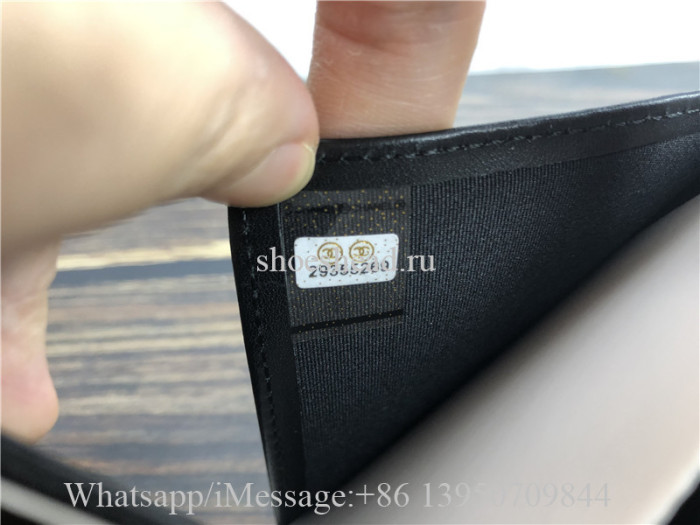 Original Quality Chanel Lambskin & Gold-Tone Metal Black Boy Flap Wallet