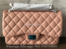 Original Chanel Dark Pink Quilted Lambskin Leather Classic New Flap Bag 30cm