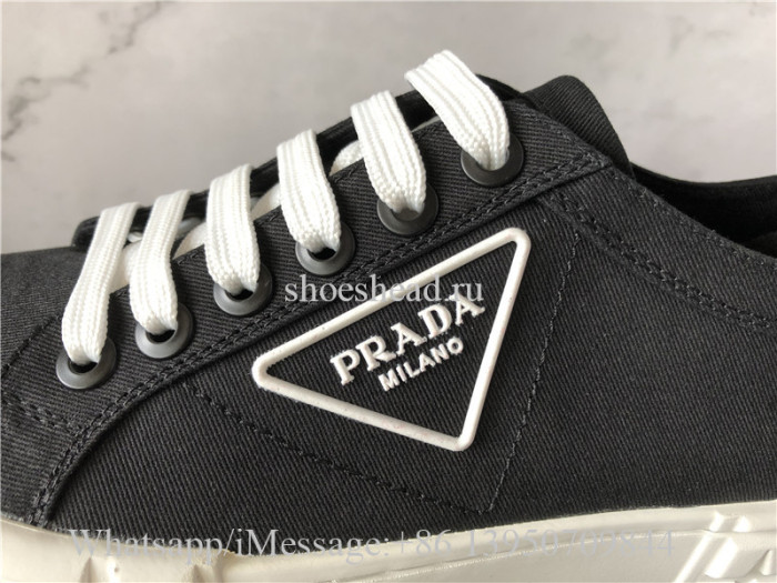 Prada Nylon Gabardine Platform Rubber Sneakers