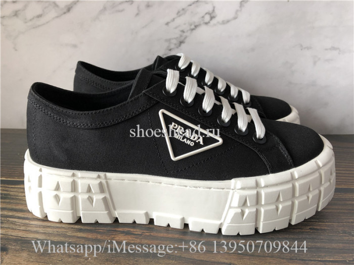 Prada Nylon Gabardine Platform Rubber Sneakers