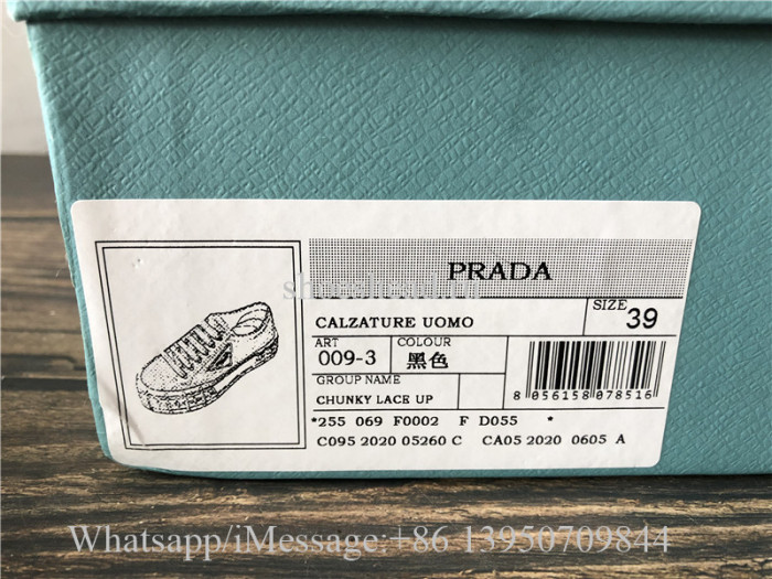 Prada Nylon Gabardine Platform Rubber Sneakers
