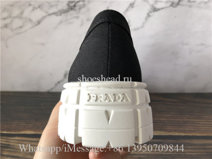 Prada Nylon Gabardine Platform Rubber Sneakers