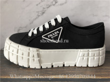 Prada Nylon Gabardine Platform Rubber Sneakers