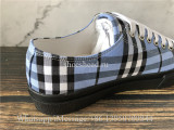 Burberry Larkhall Vintage Check Logo Low-Top Sneakers Blue Azure