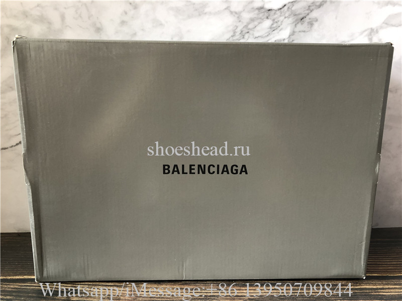 Balenciaga Allover Logo Triple S  Sneaker Blue Grey White