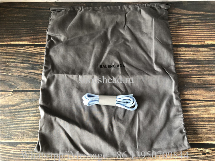 Balenciaga Allover Logo Triple S  Sneaker Blue Grey White