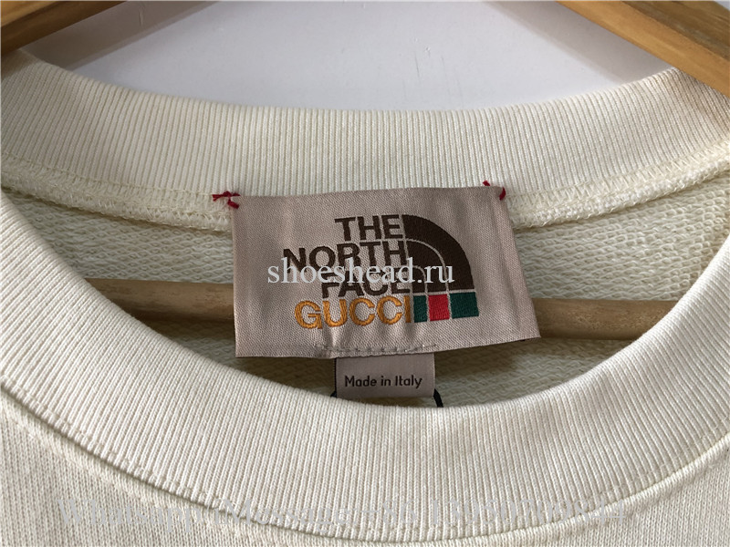 Gucci Felpa Cotone Coppuccio Uomo The North Face Beige Hoodie