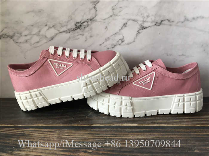 Prada Lug-Sole Platform Sneakers Pink