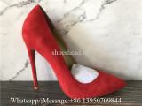 Christian Louboutin High Pumps Red Suede